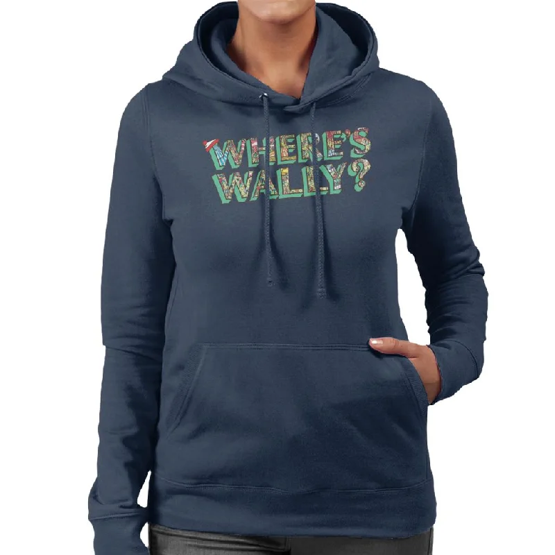 Where's Wally Funfair Illustration Text Women's Hooded Sweatshirt