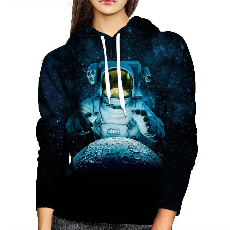 Reach For The Moon Womens Hoodie