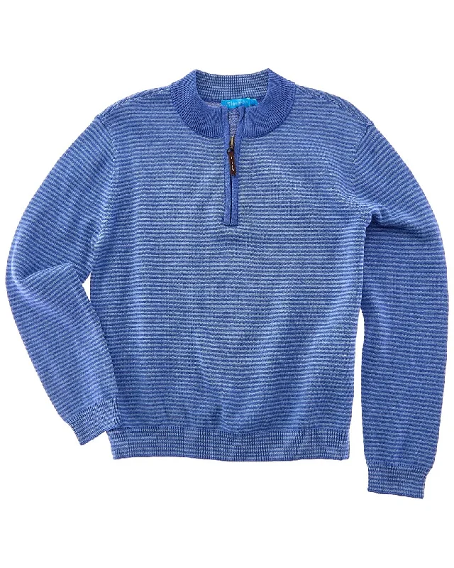 J.McLaughlin Stripe Henry Sweater