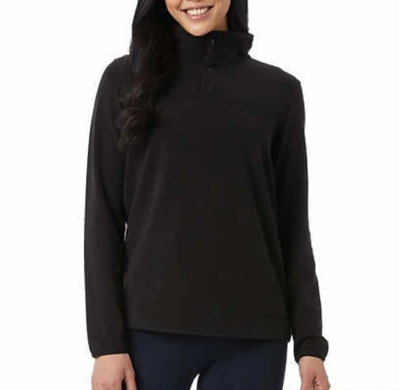 32 Degrees Women's Arctic Soft Fleece Snap closure Pullover Top Sweatshirt