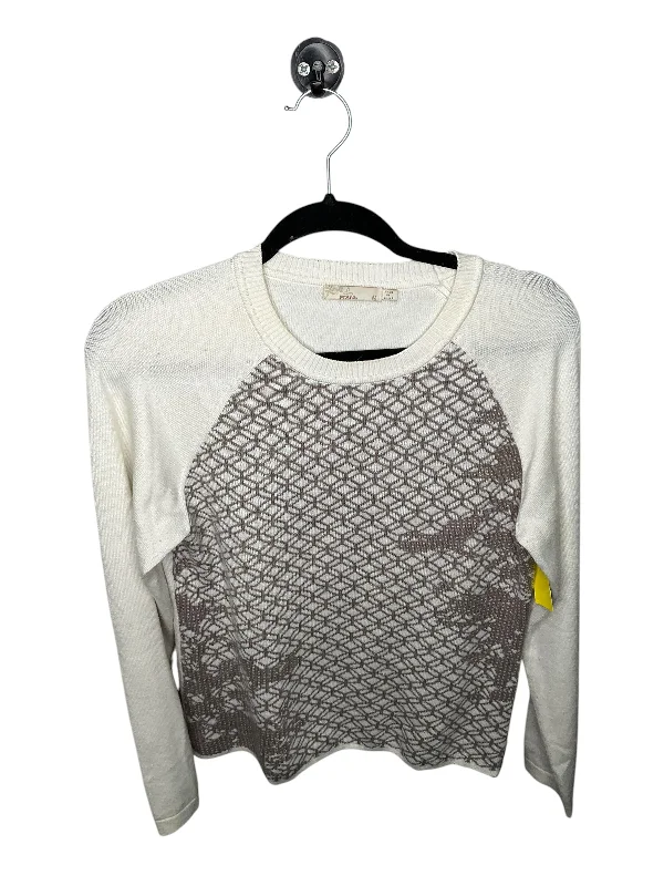 Sweater By Prana In Brown & Cream, Size: M