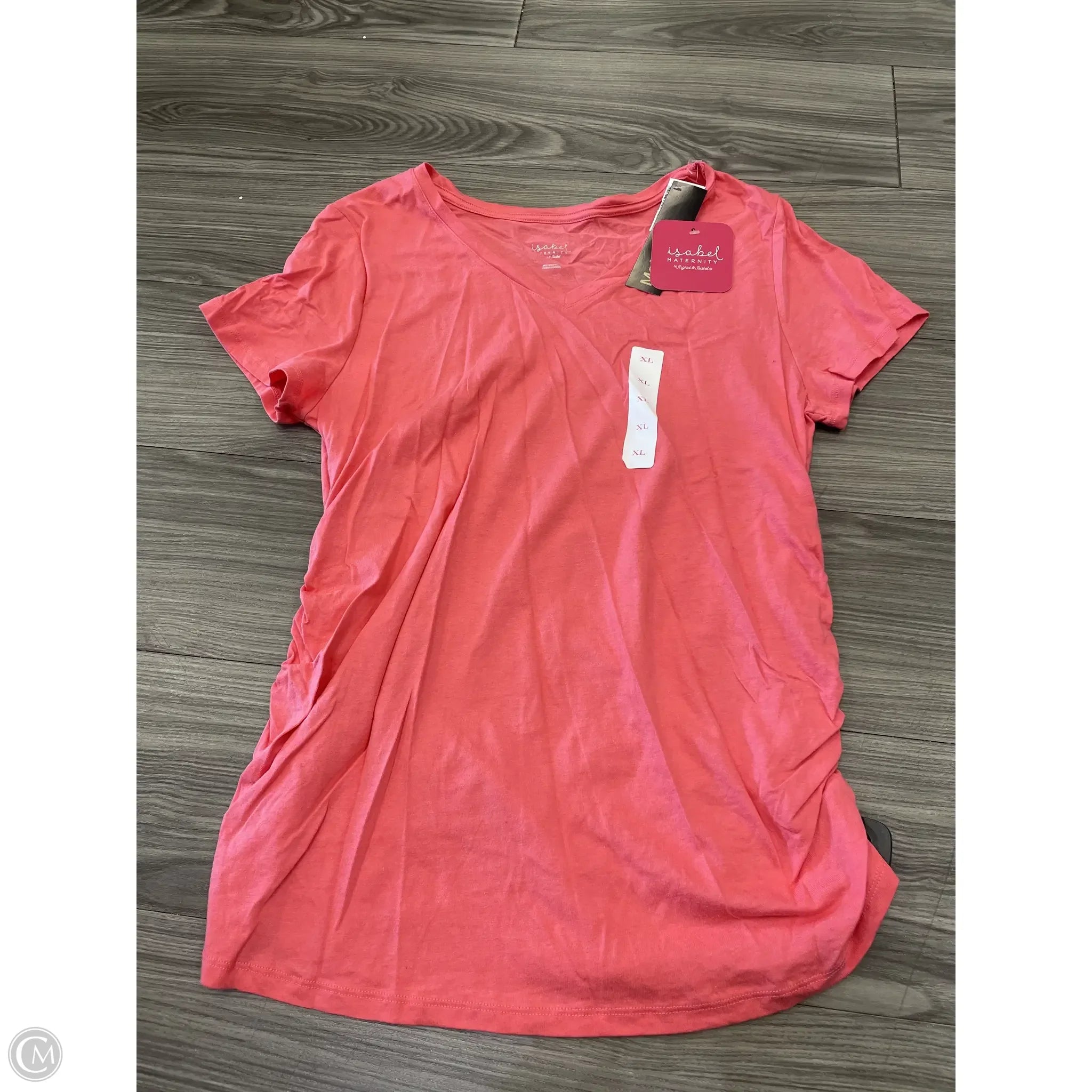 Maternity Top Short Sleeve By Isabel Maternity, Size: Xl