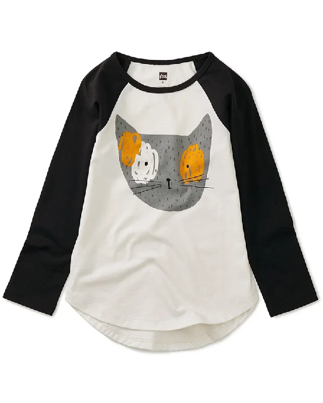Tea Collection Spotted Cat Raglan Graphic T-Shirt