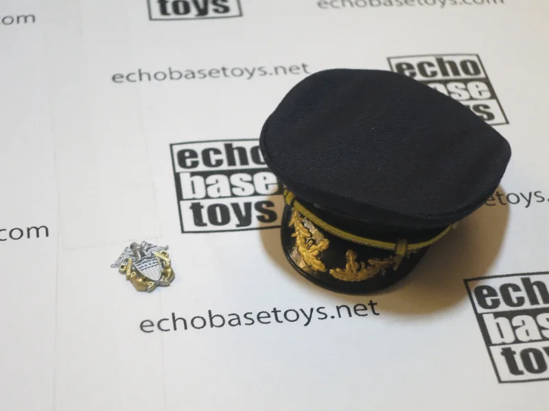ALERT LINE 1/6 Loose WWII US Navy Captain/Commander Hat (Navy Blue) WWII Era #ALL3-H250