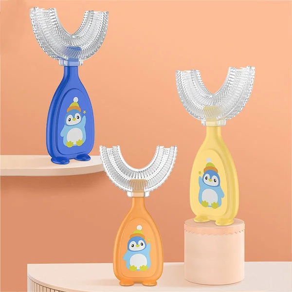 2-Piece: Manual Children's U-Shaped Toothbrush