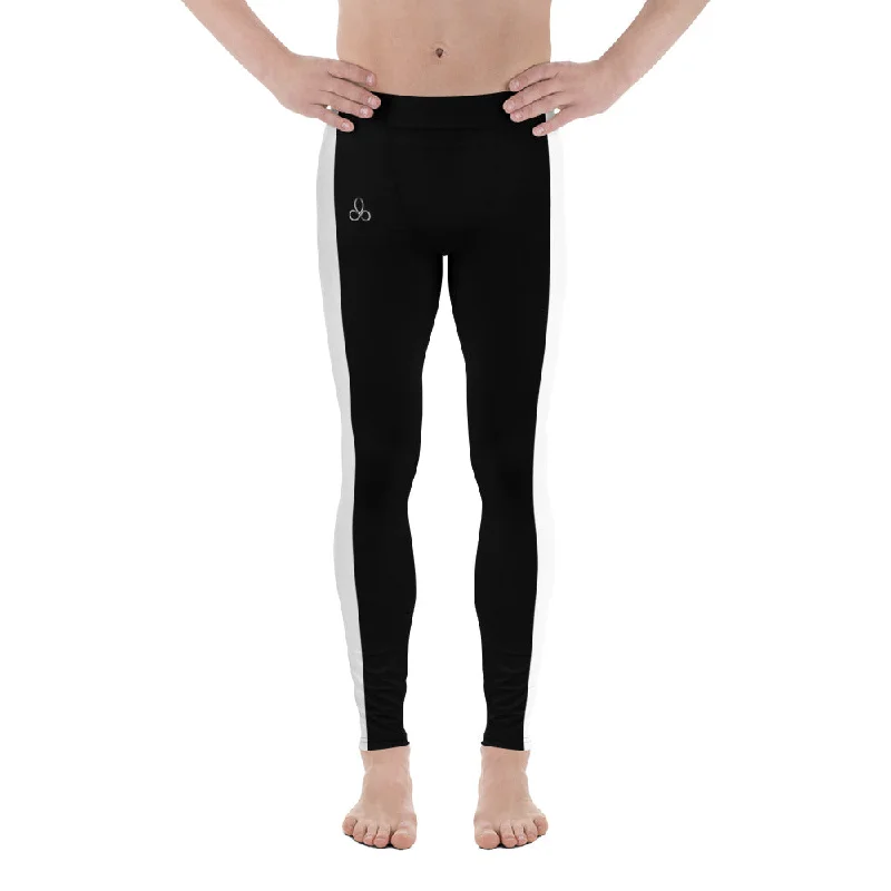 Dragon White Striped Men's Leggings