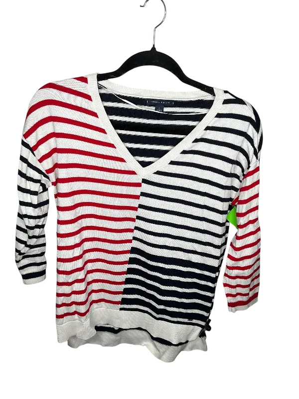 Top Long Sleeve By Tommy Hilfiger In Striped Pattern, Size: M