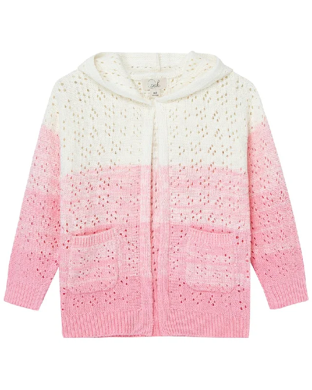 Peek Kids Ombre Hooded Cardigan