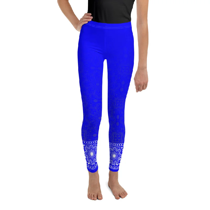 Jhana (Electric Blue) Youth Leggings