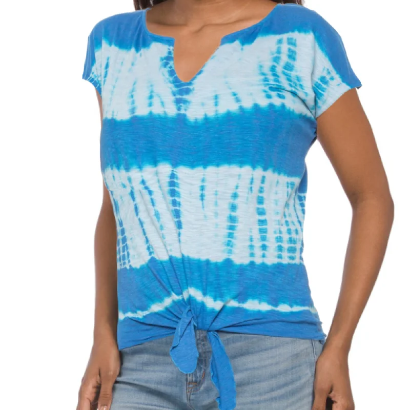 Lucky Brand Women's Cotton Tie-Dye Twist-Front T-Shirt