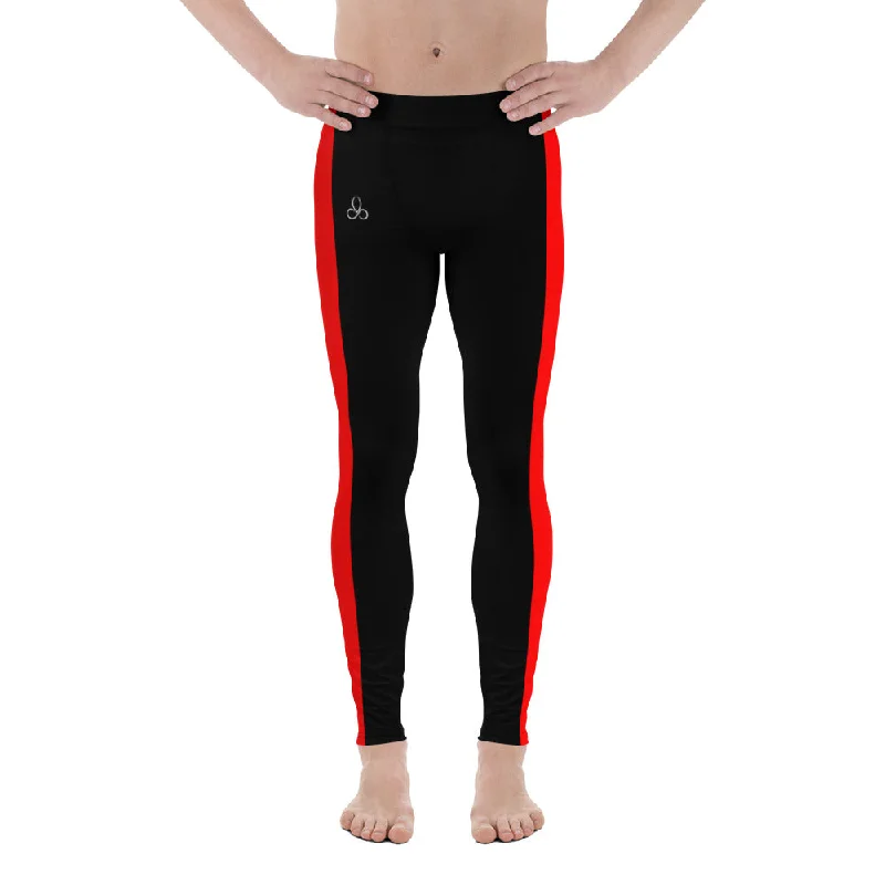 Dragon Red Striped Men's Leggings