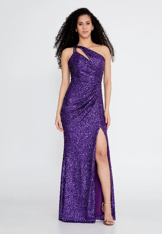 One Shoulder Maxi Sequin Mermaid Regular Purple Wedding Guest Dress- Purple Wedding guest maxi dresses One Shoulder Maxi Sequin Mermaid Regular Purple Wedding Guest Dress- Purple Wedding guest maxi dresses