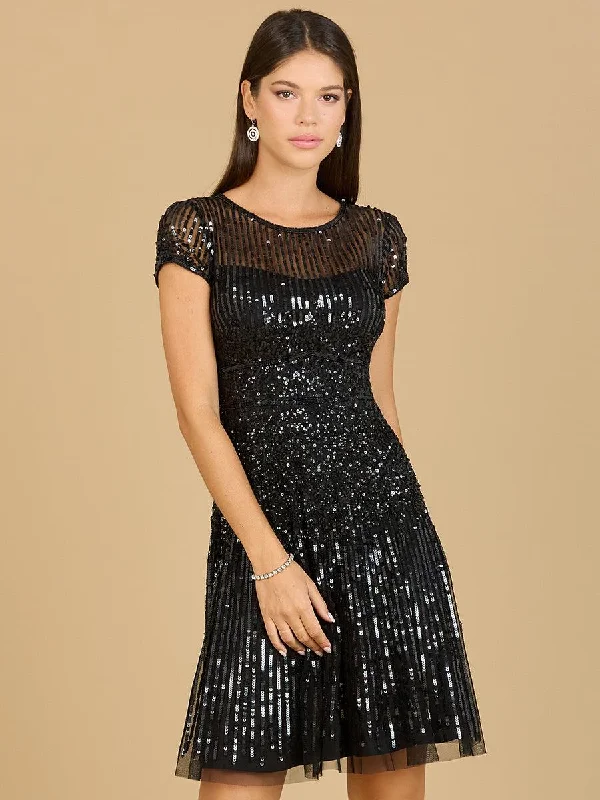 Lara Dresses 29180 Cap Sleeve Sequin Cocktail Dress Women's party dresses