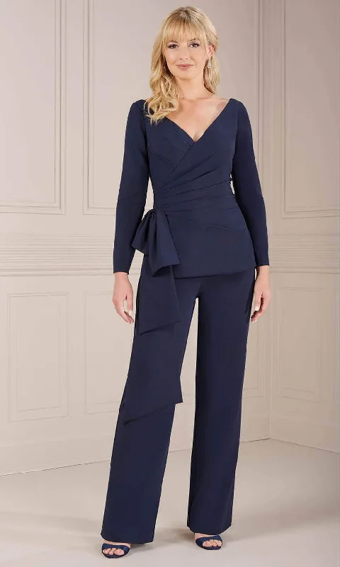 Christina Wu Elegance 17153 - Long Sleeve V-Neck Pantsuit