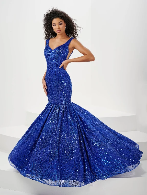 Sequin Print Sleeveless Mermaid Dress by Panoply 14180 Bright Sequin Dress