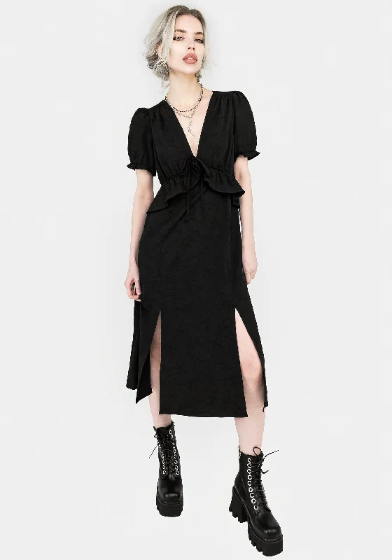 Calliste Midi Dress Ruffled Skirt Midi