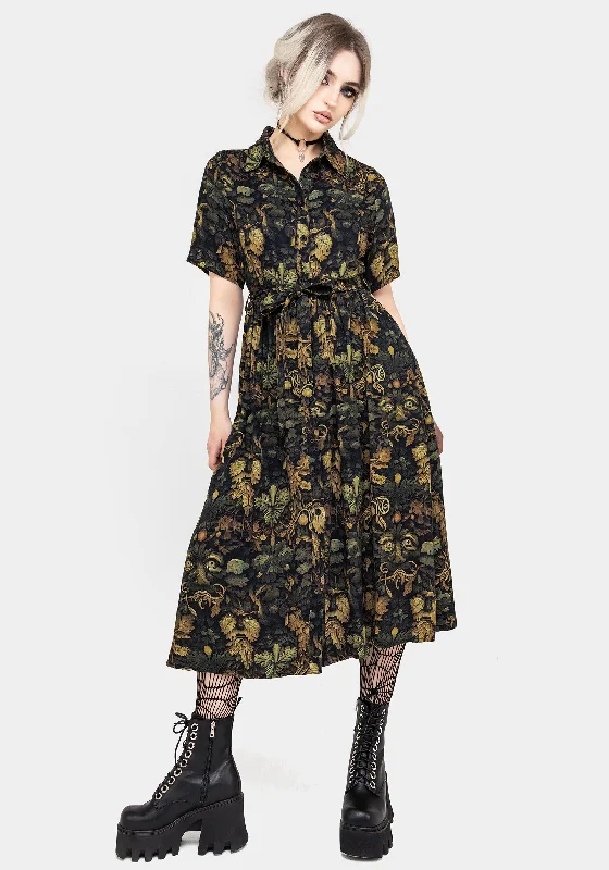 Rebirth Midi Shirt Dress Bodycon Midi Skirt